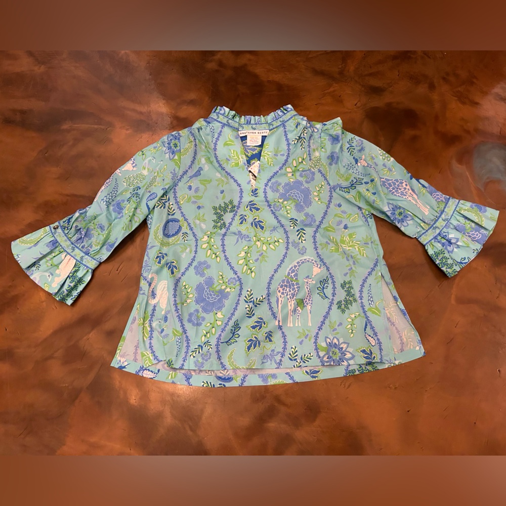 GRETCHEN SCOTT - Jungle Symphony Ruffleneck Tunic NWT - Picture 3 of 8